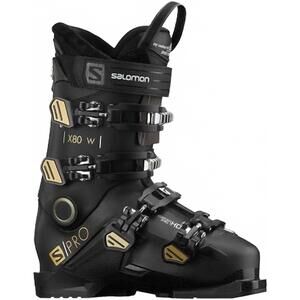 NEW SALOMON women's s pro x80w ski boots in black belluga
